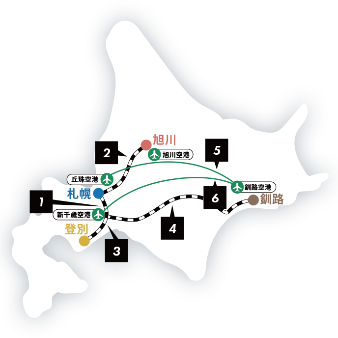 各開催地への交通MAP